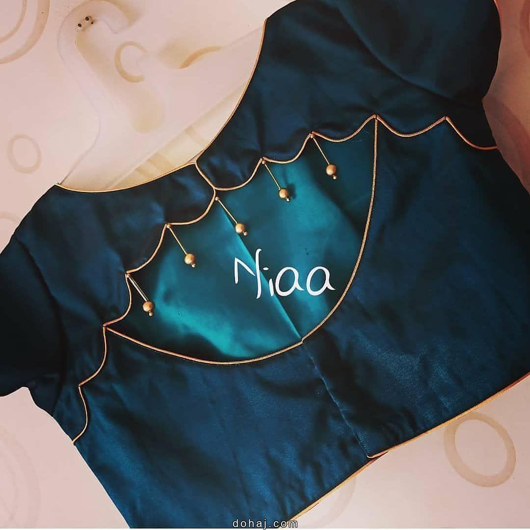 Baby Pink Saree With Contrast Blouse