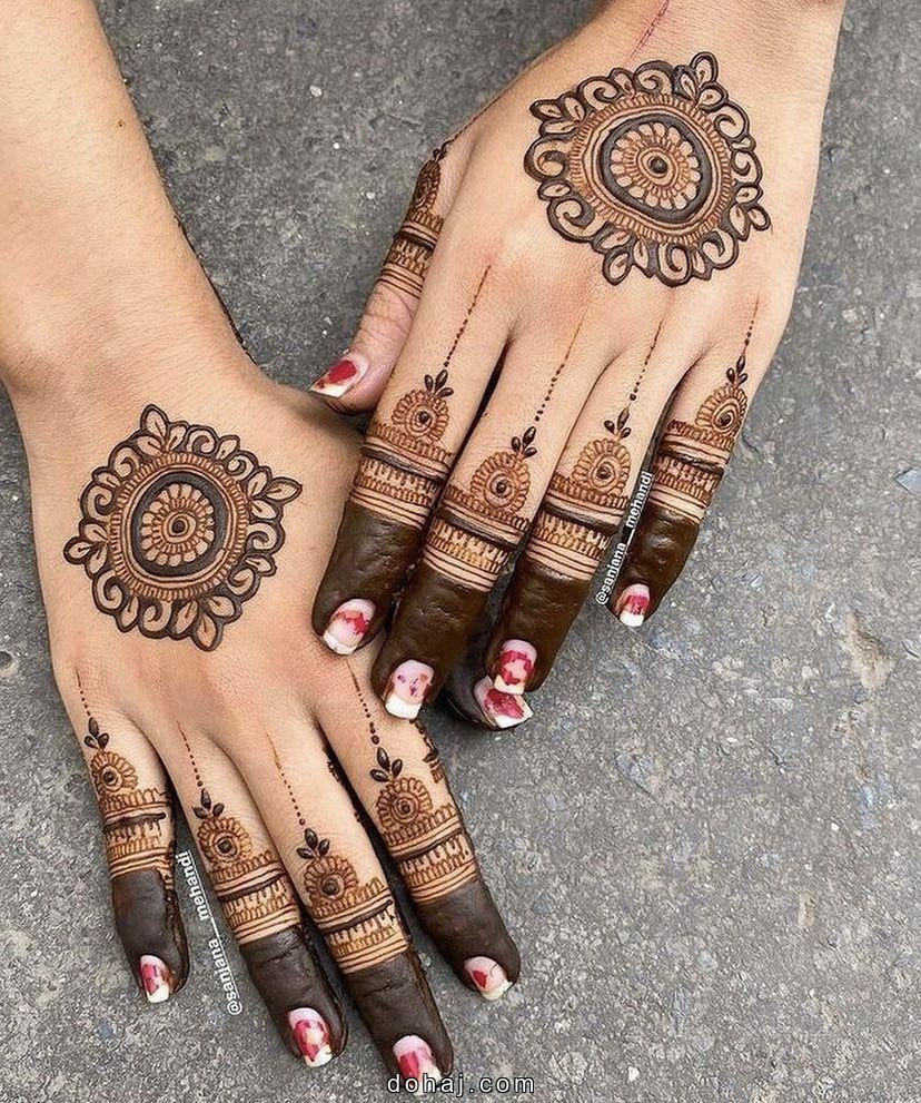 Back Hand Back Hand Circle Easy Round Mehndi Design