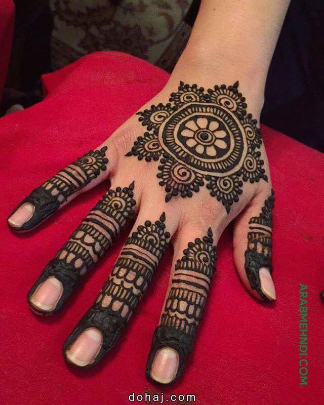 Back Hand Mehndi Circle Design
