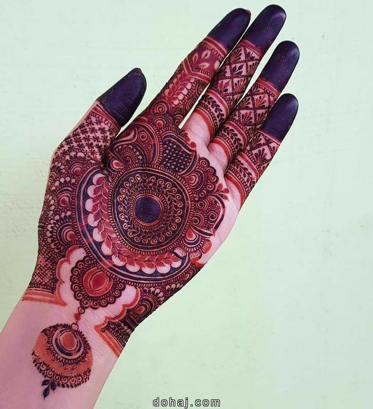 Back Hand Mehndi Design Circle Flower
