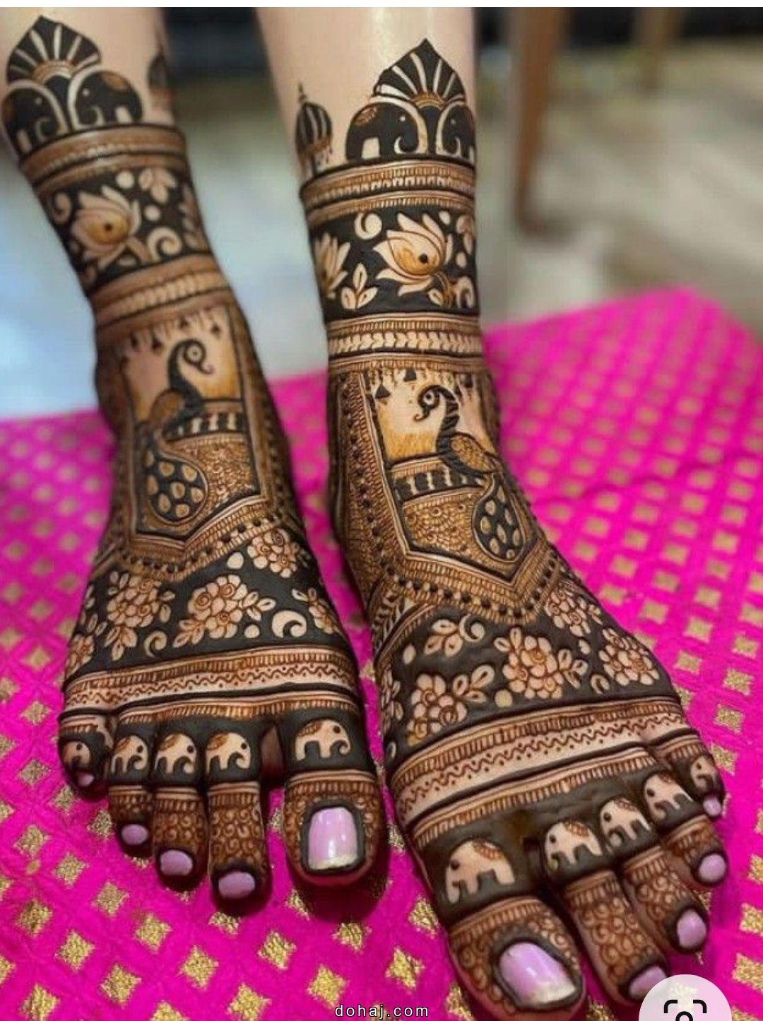 Back Hand Mehndi Design For Bridal