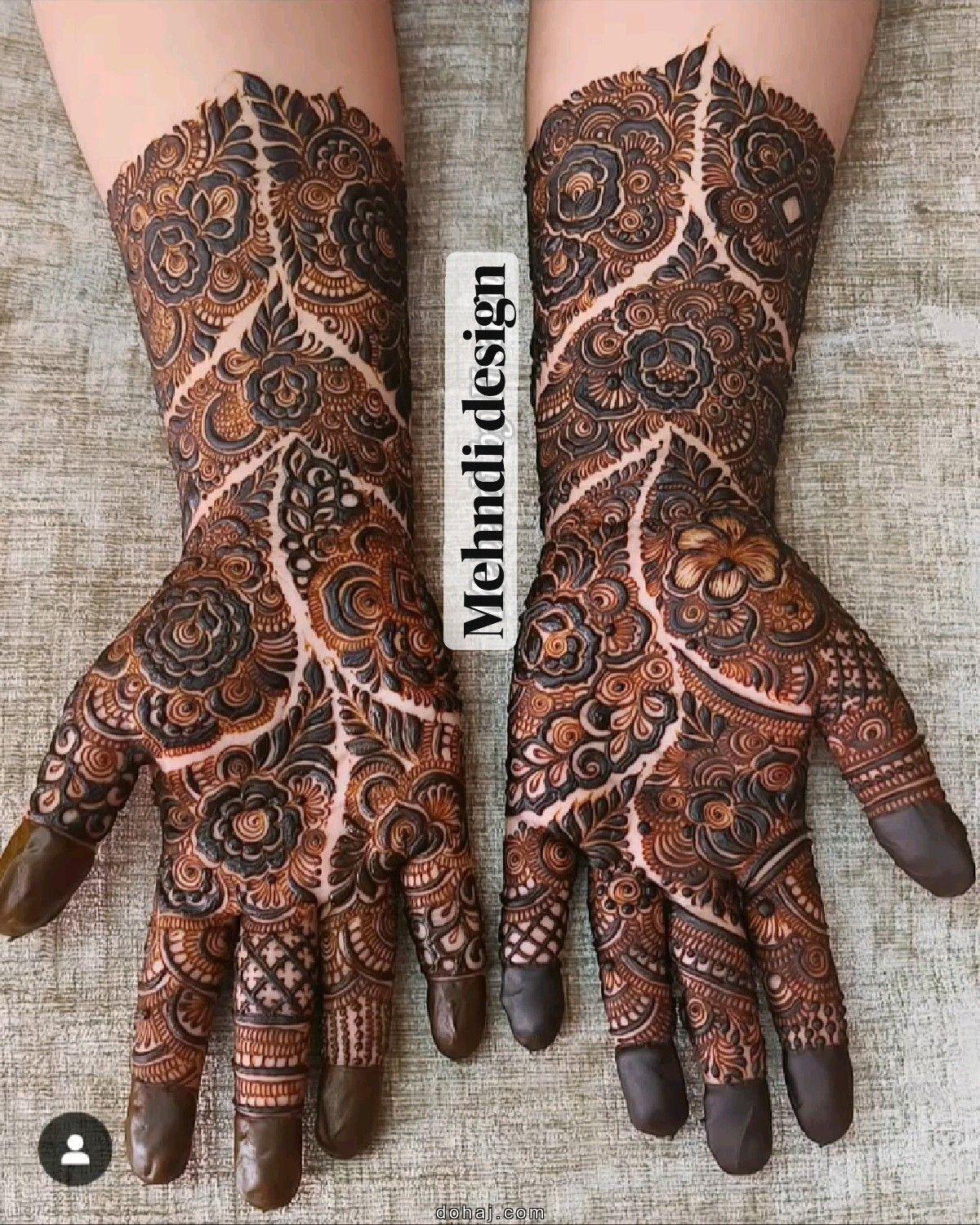 Back Hand Mehndi Flower Design Easy
