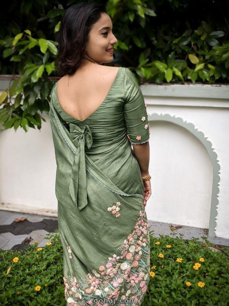 Back Neck Back Neck Silk Saree Blouse Designs