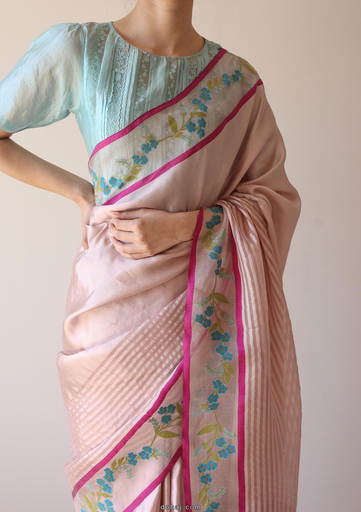 Back Neck Latest Blouse Designs For Pattu Sarees