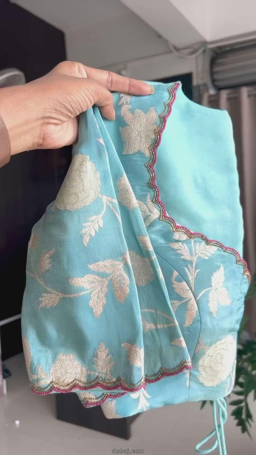 Back Neck Simple Blouse Back Neck Designs