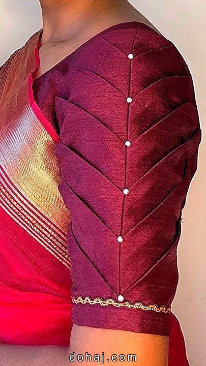 Back Side Boat Neck Blouse Designs