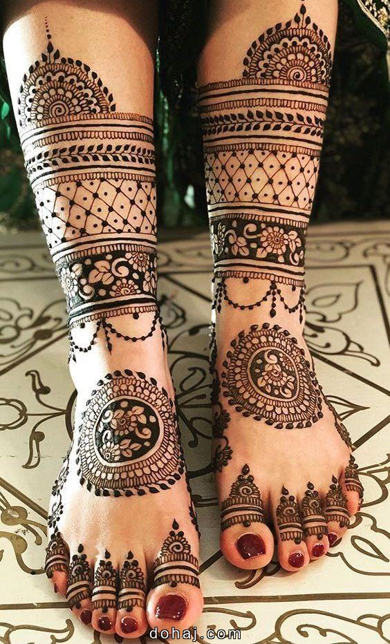 Back Side Mehndi Design Bridal