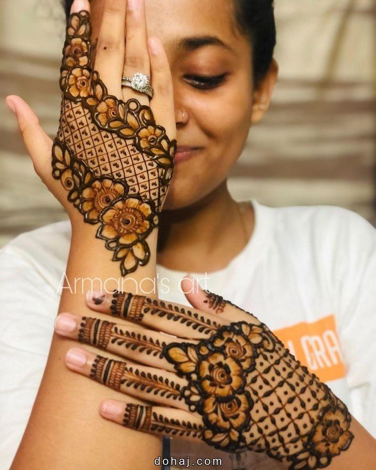 Best Mehndi Design Simple Front Hand
