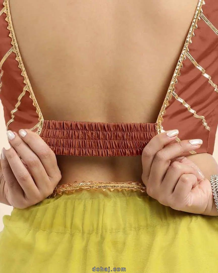 Blouse Designs For Fat Ladies To Look Slim