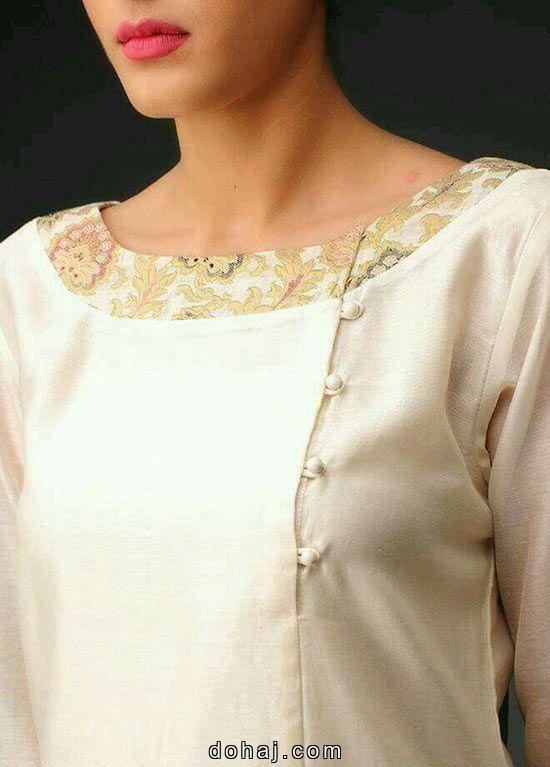 Boat Neck Aari Work Blouse Designs