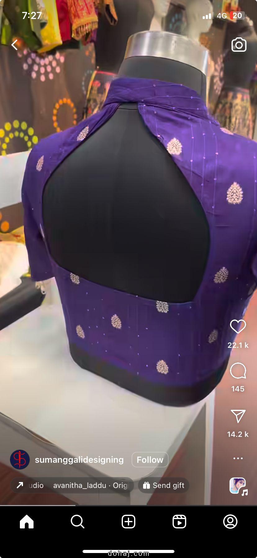 Boat Neck Back Neck Latest Blouse Designs