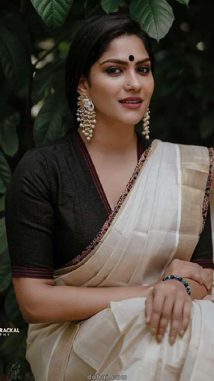 Boat Neck Blouse For Silk Saree