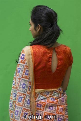 Boat Neck Blouse For Silk Saree