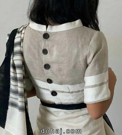 Boat Neck Boat Neck Back Blouse Design