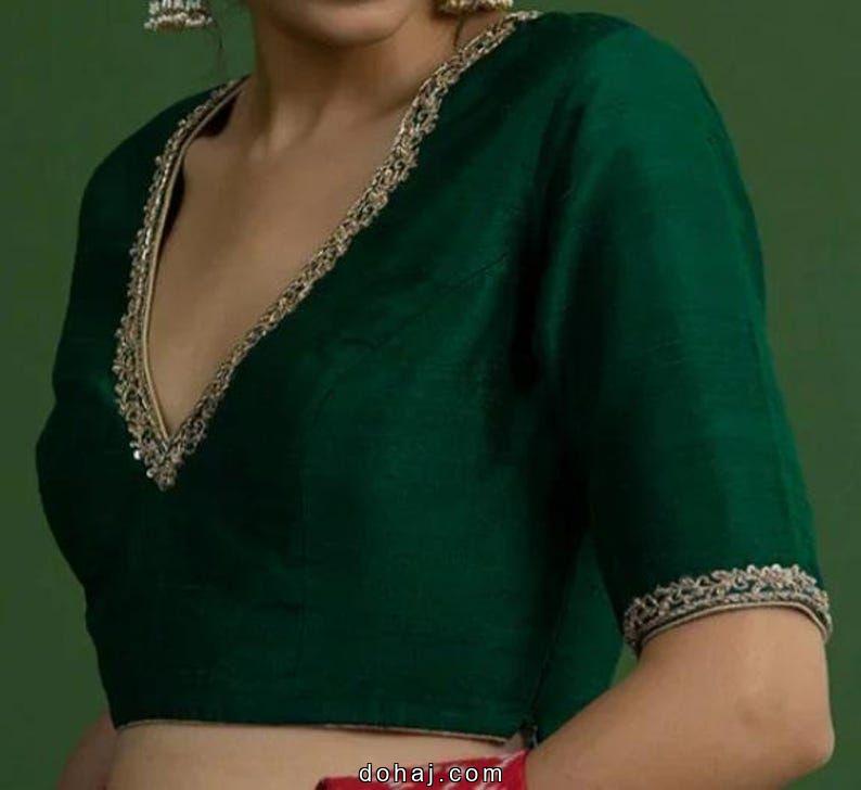 Boat Neck Boat Neck Black Blouse Design