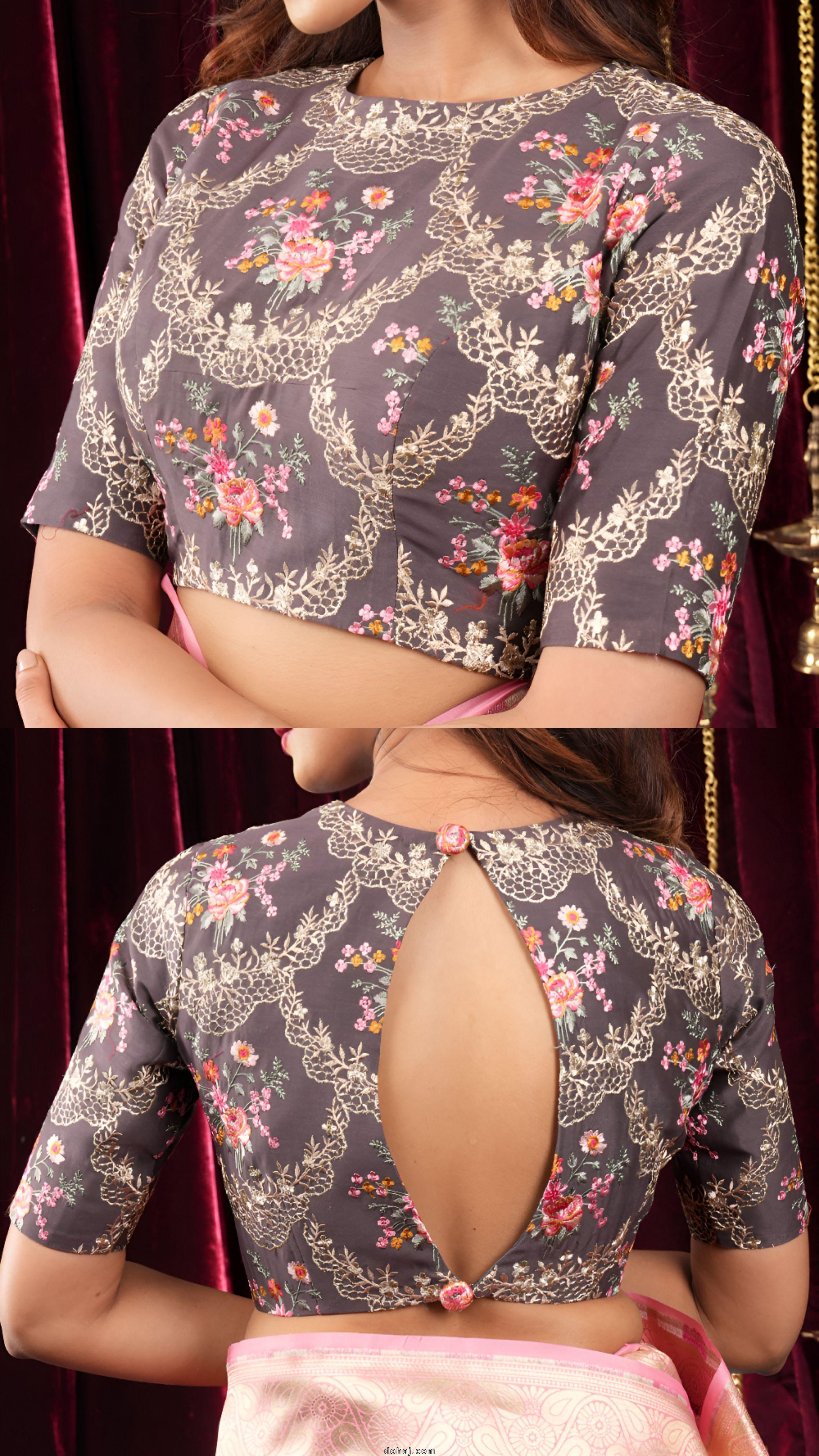 Boat Neck Boat Neck Modern Blouse Back Design