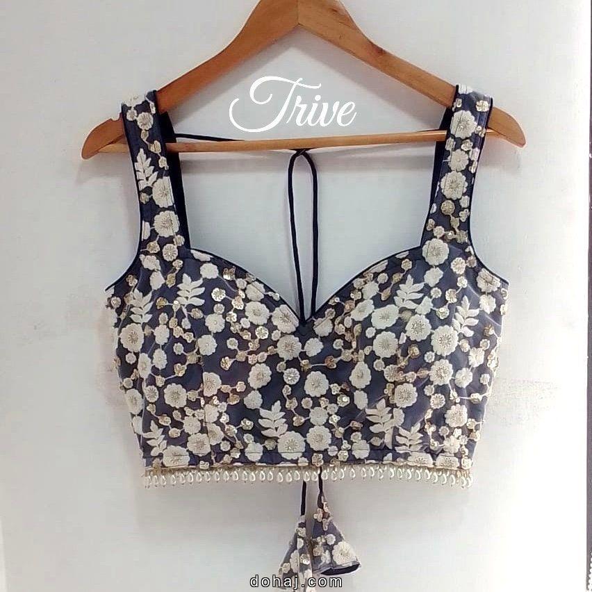 Boat Neck Sleeveless Blouse Designs