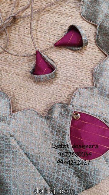 Boat Neck Stylish Lehenga Blouse Design