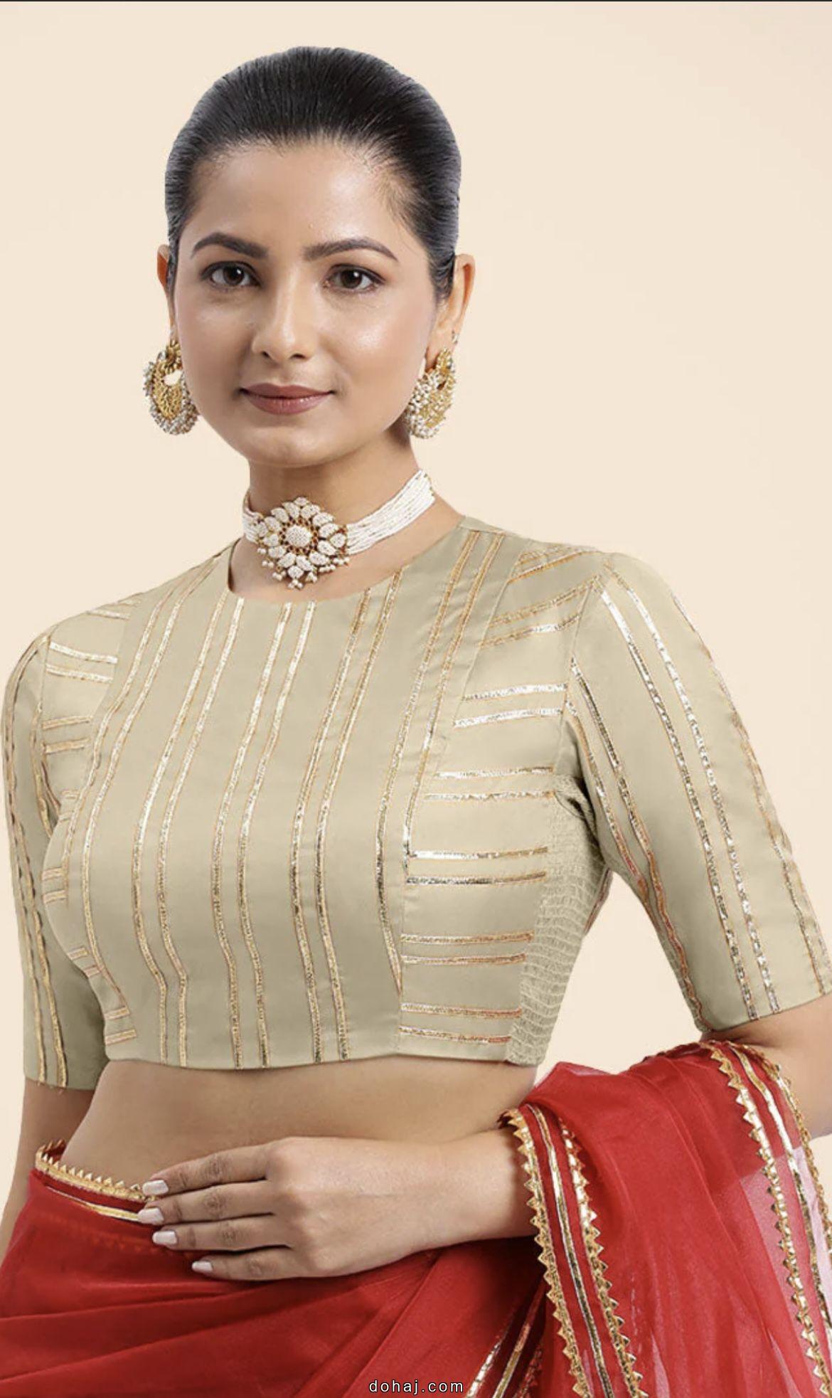 Boat Neck With Puff Sleeves Blouse