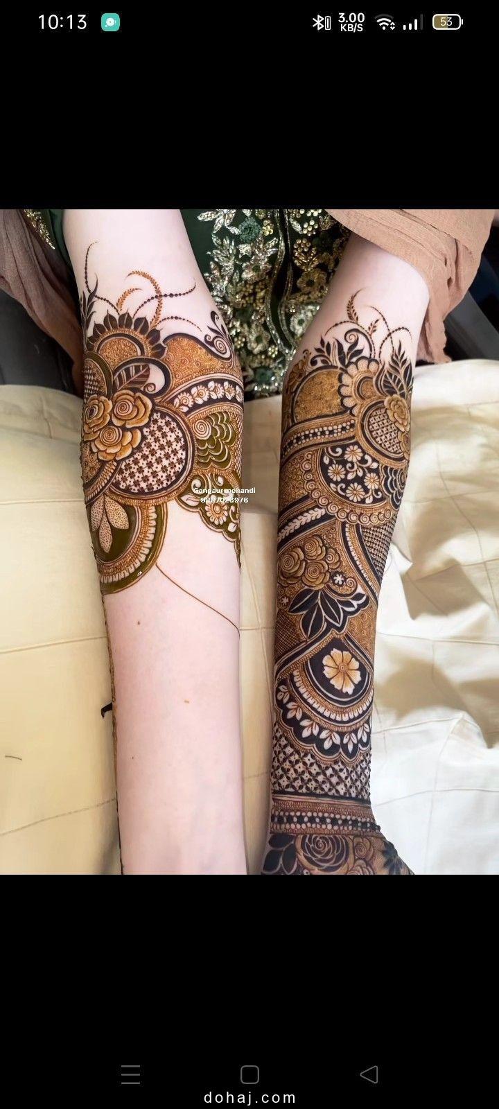 Bridal Bridal Leg Mehndi Design