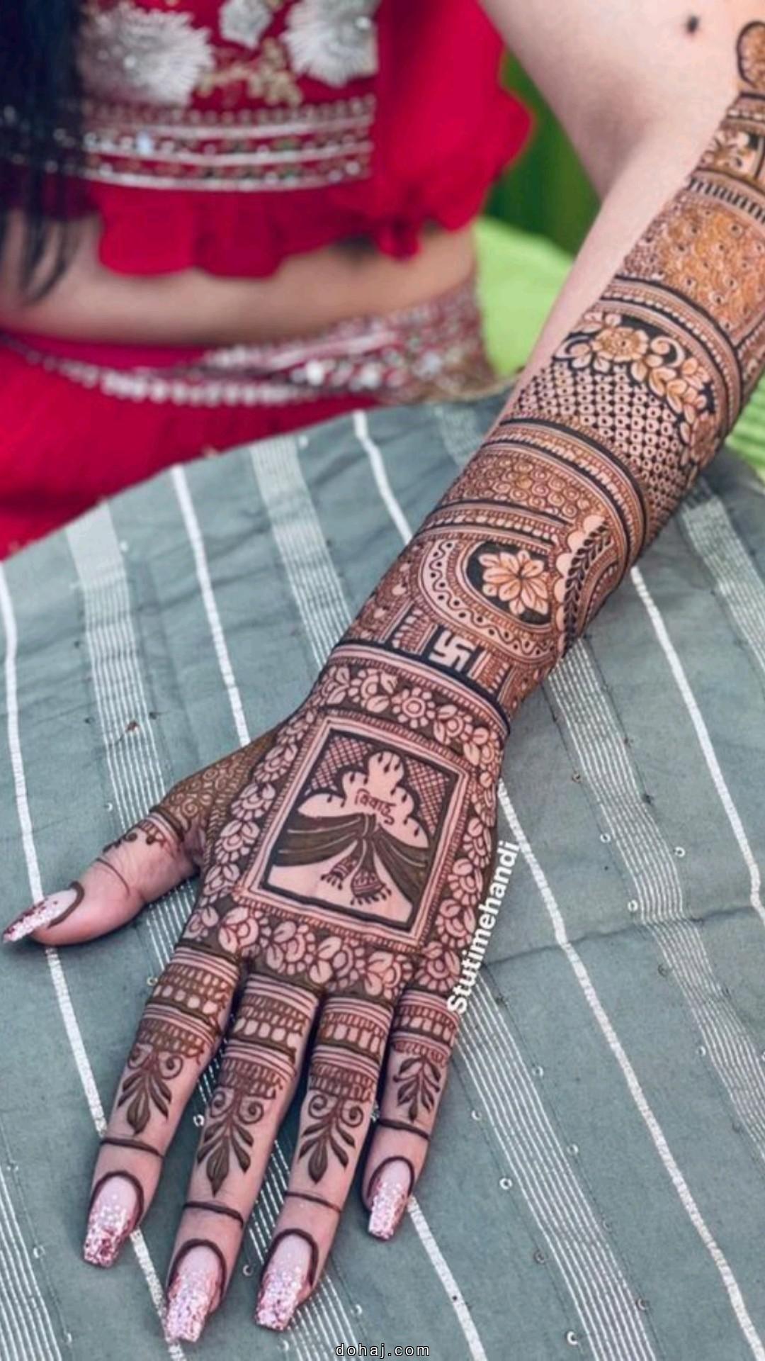 Bridal Dhol Mehndi Design
