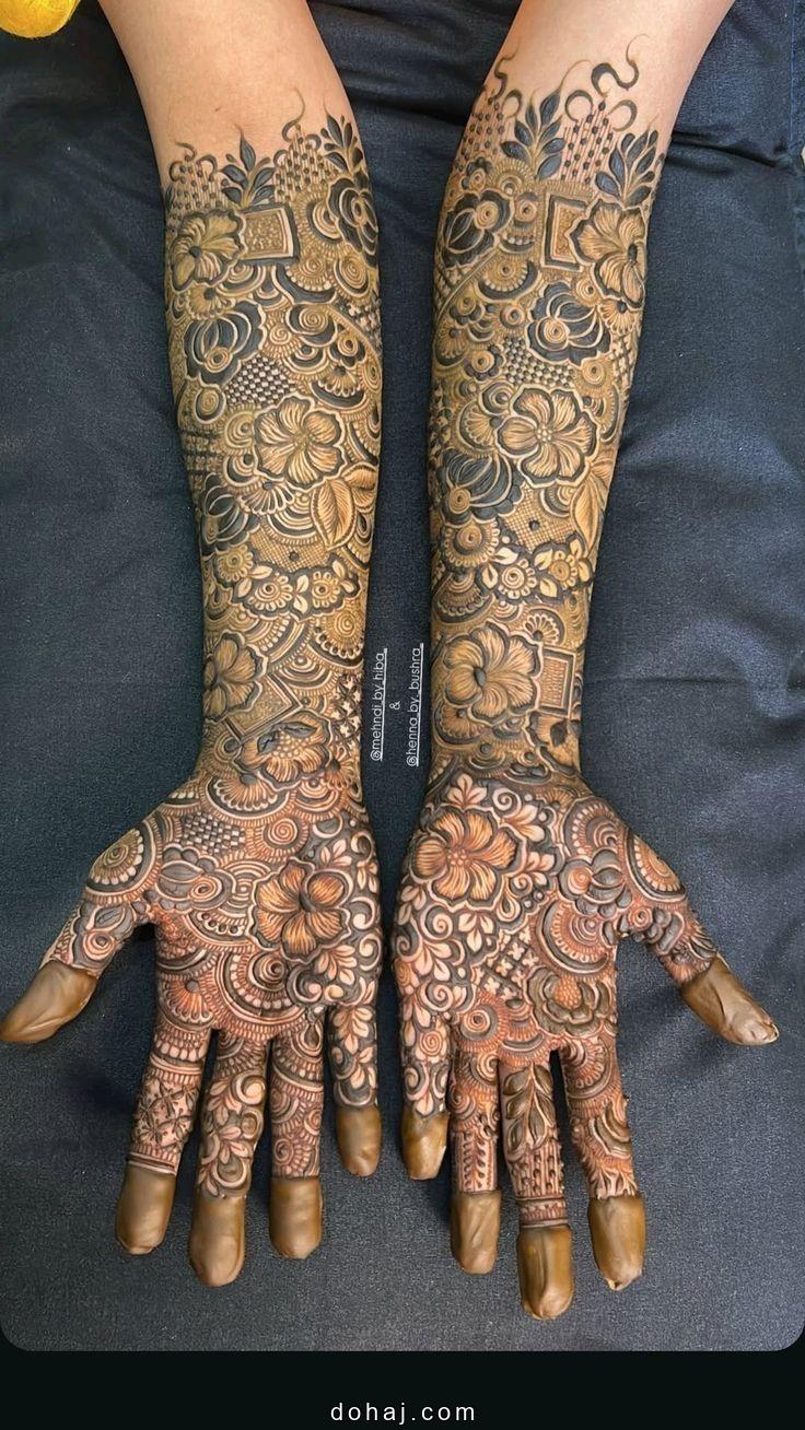Bridal Indian Back Hand Mehndi Design