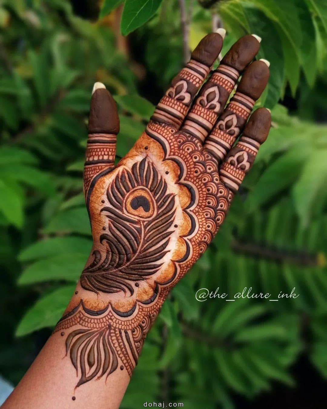Bridal Mehndi Design Simple Front Hand