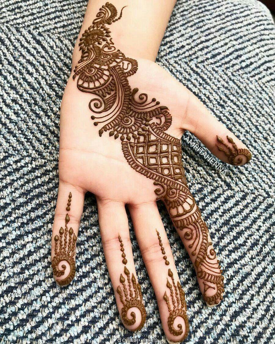 Bridal Net Back Hand Mehndi Design