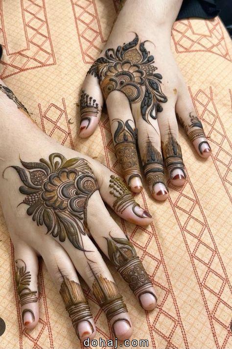 Bridal Stylish Mehndi Back Hand Mehndi Design