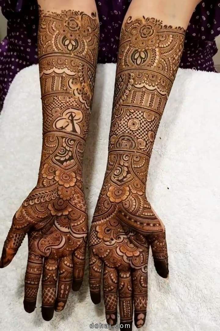 Bridal Stylish Stylish Full Hand Bridal Mehndi Design