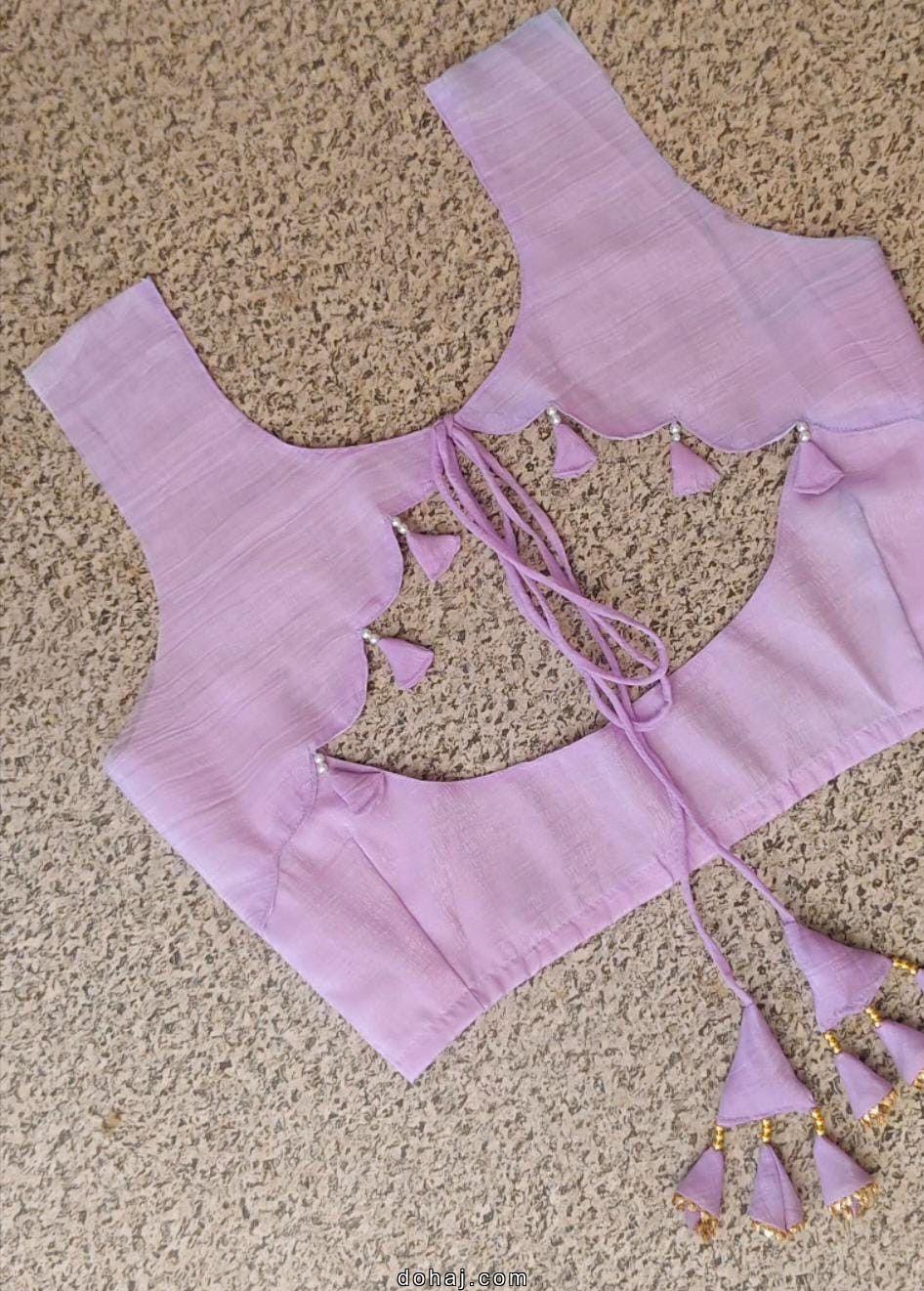 Brocade Blouse Trendy Back Boat Neck Blouse Designs