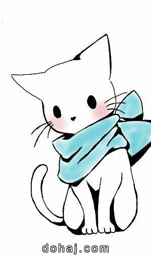 Christmas Cat Drawing