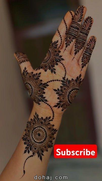 Circle Palm Mandala Mehndi Design