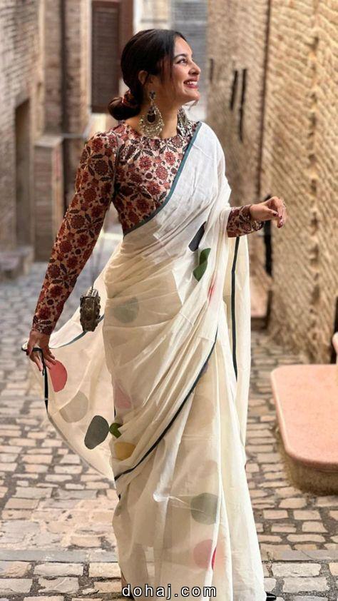 Close Neck Blouse Designs