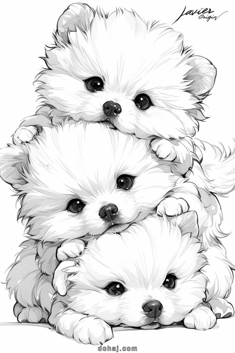 Cute Dog Drawing Kawaii