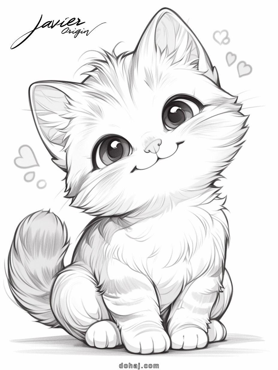 Cute Easy Cat Drawing