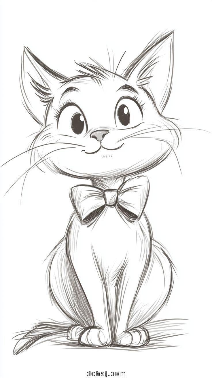 Cute Kawaii Cat Drawing