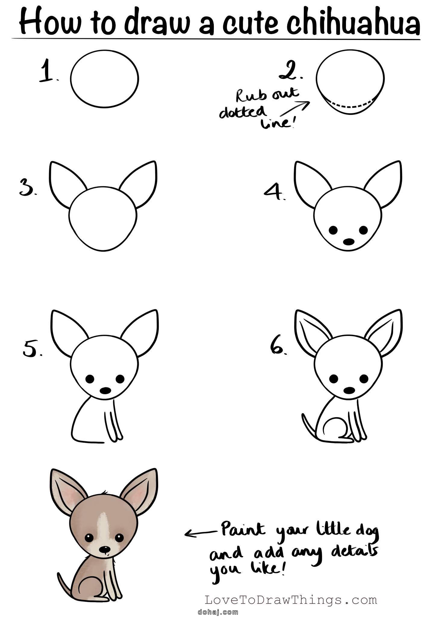 Dog Drawing Easy Small