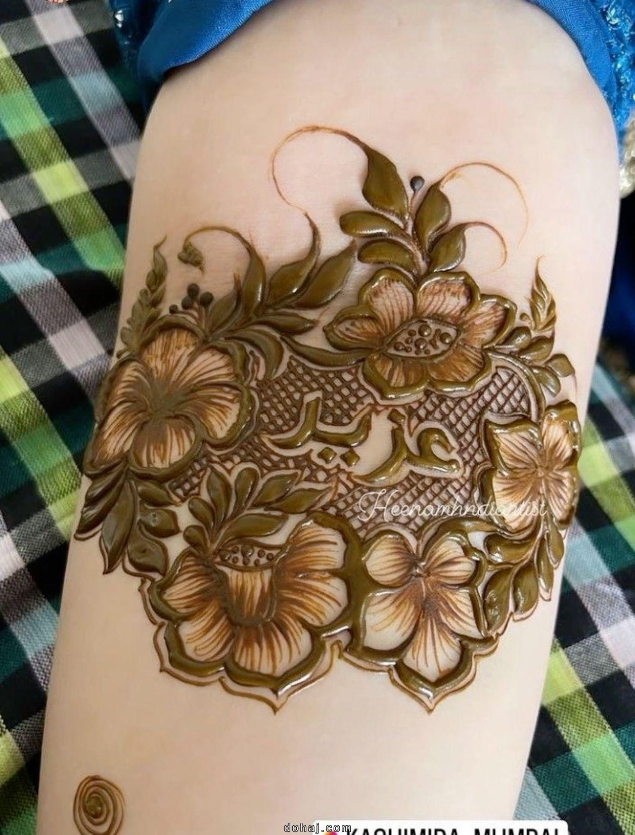 Dubai Flower Mehndi Design