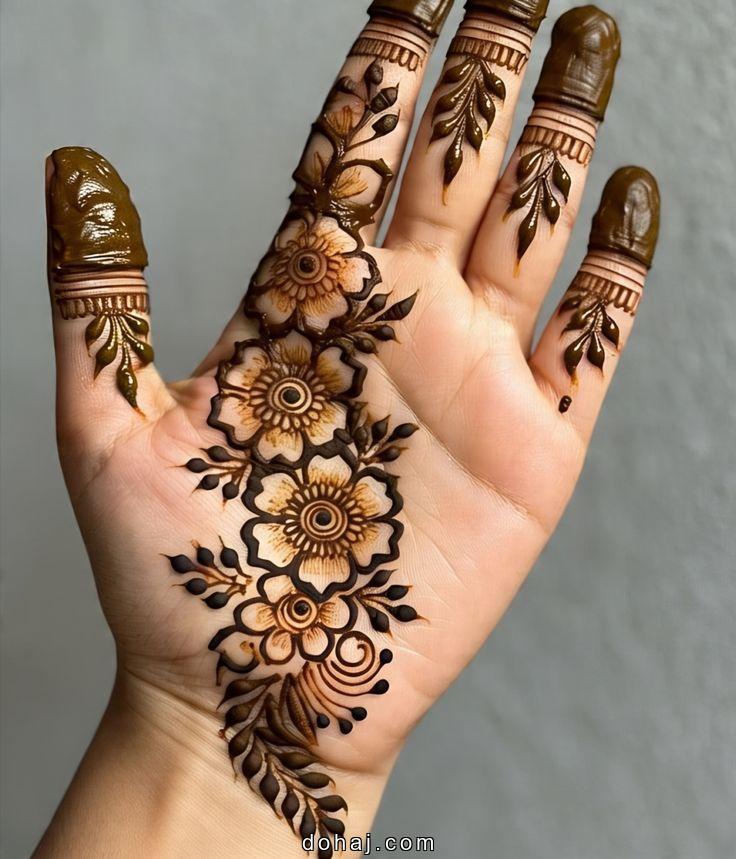Easy Arabic Mehndi Stylish Easy Front Hand Simple Mehndi Design