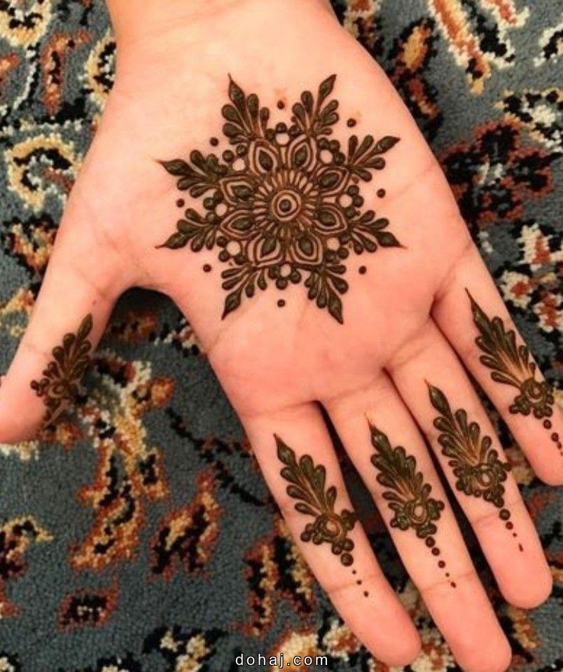 Easy Cute And Simple Mehndi Design For Palm