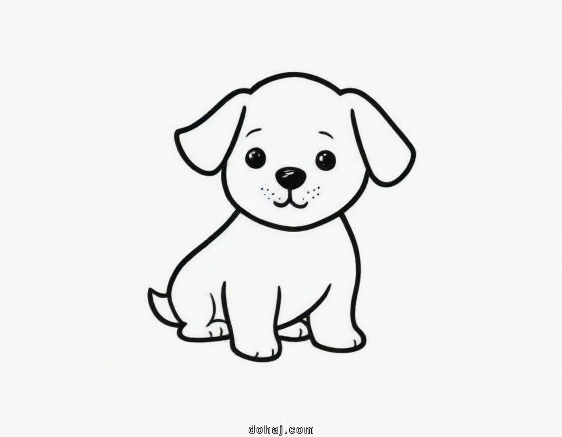 Easy Dog Face Drawing