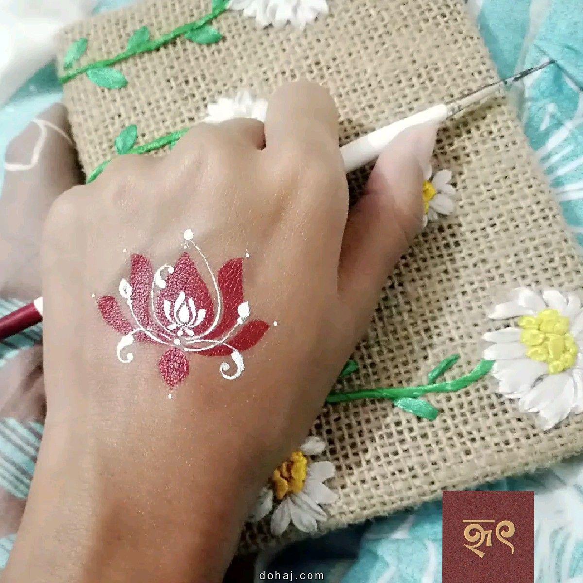Easy Flower Design Mehndi