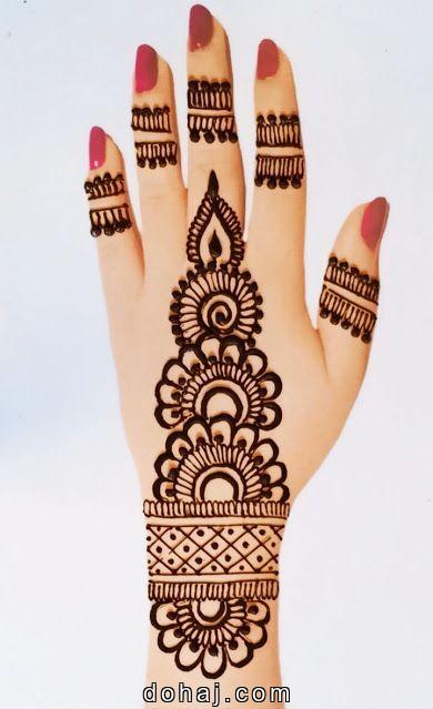 Easy Front Hand Mehndi Design