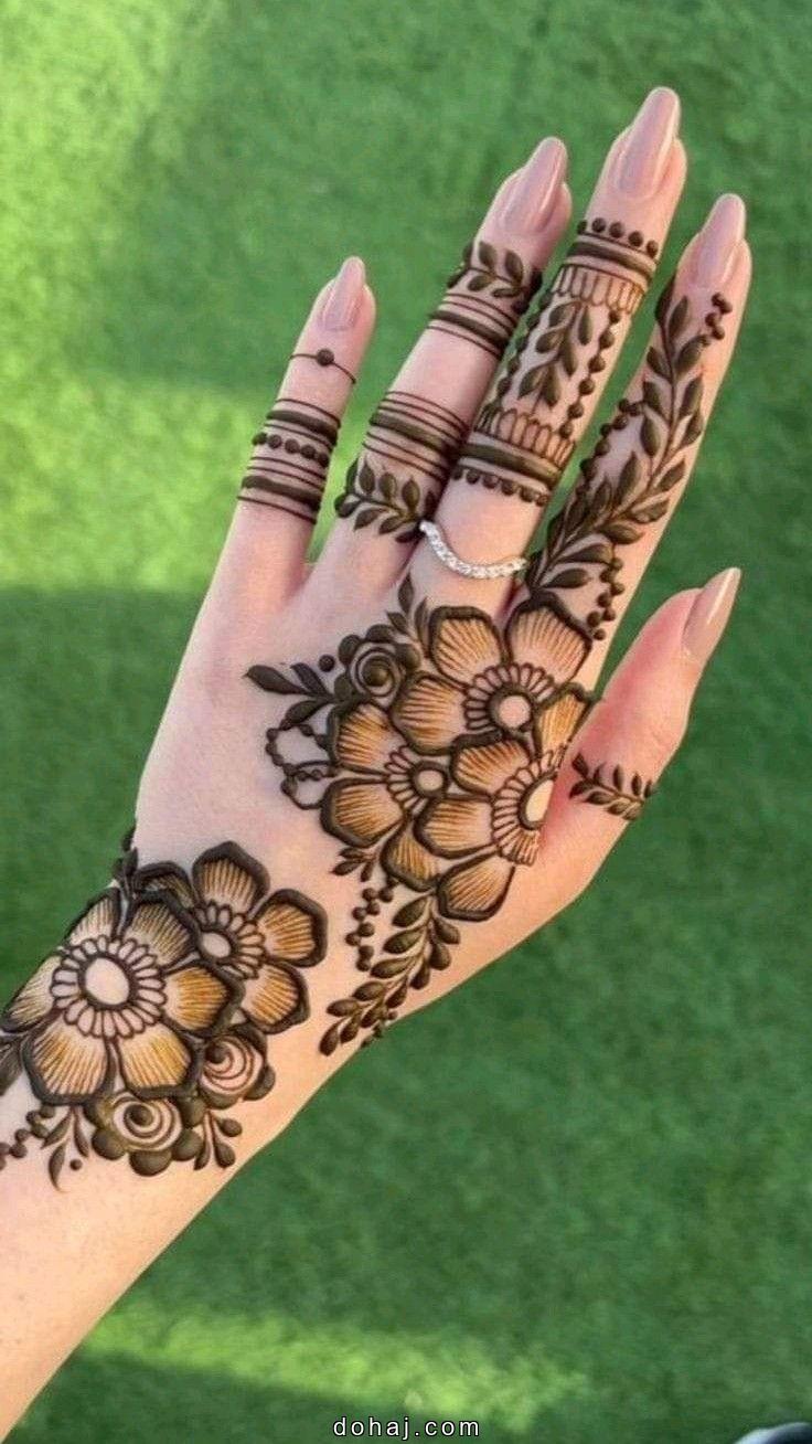 Easy Mehndi Design Front Hand Simple