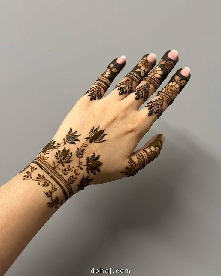 Easy Palm Mehndi Design
