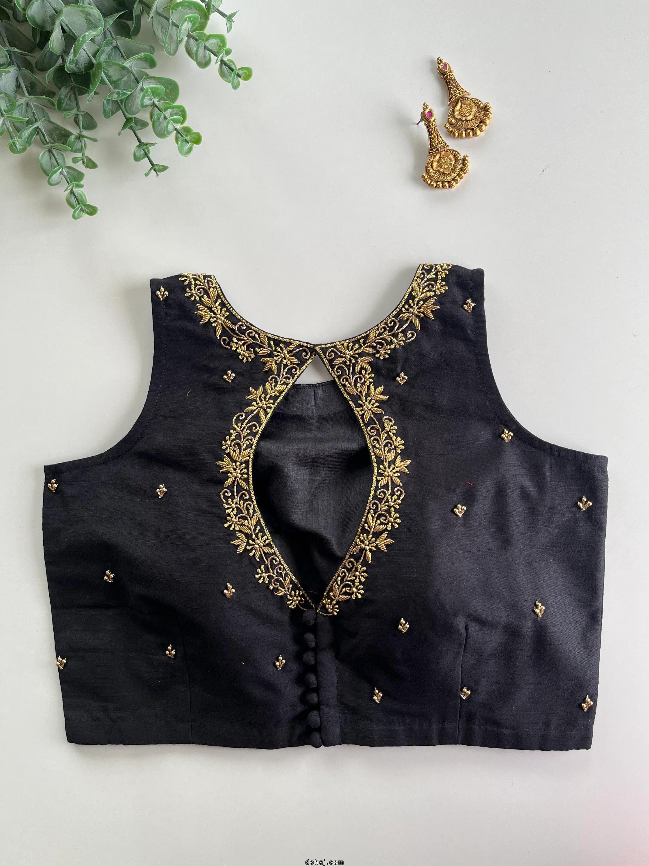 Fancy Sleeveless Blouse Design