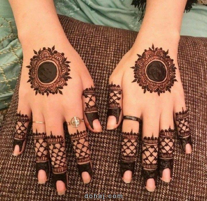 Finger Mehndi Design Simple Front Hand