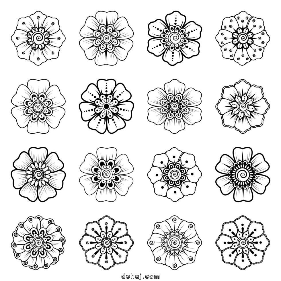 Flower Back Side Mehndi Design