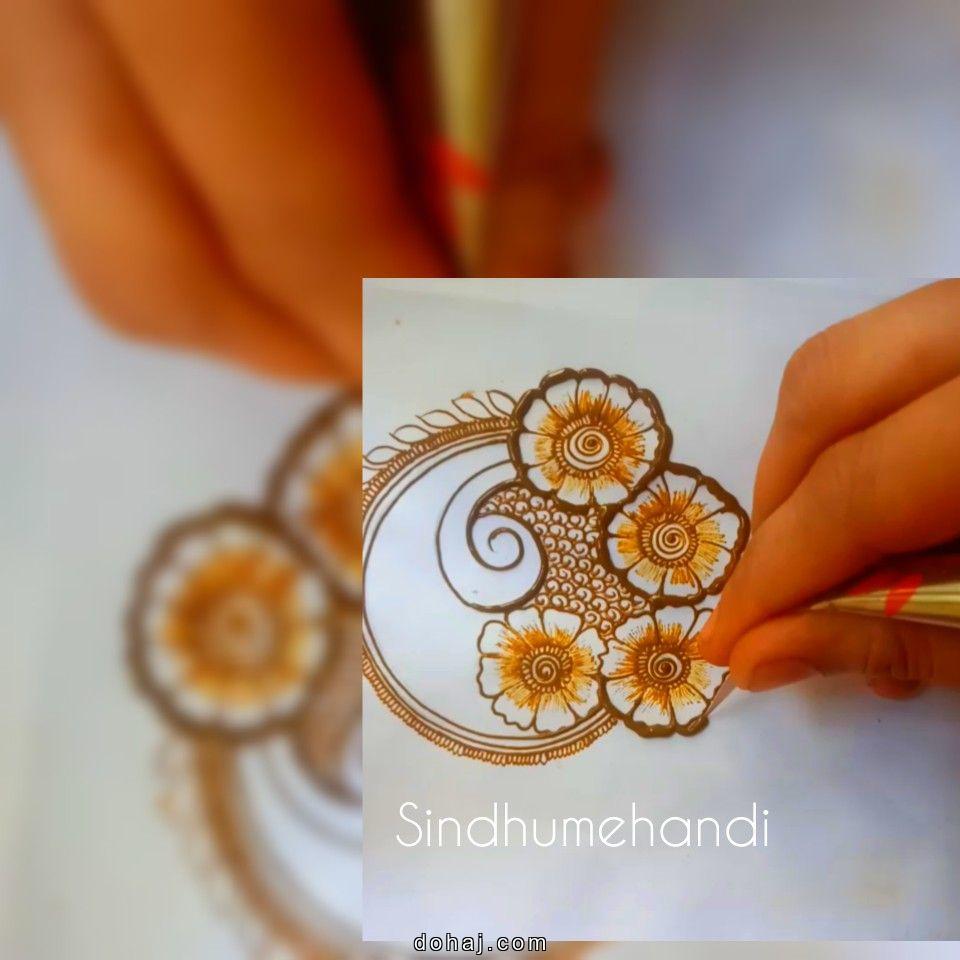 Flower Flower Foot Mehndi Design Simple
